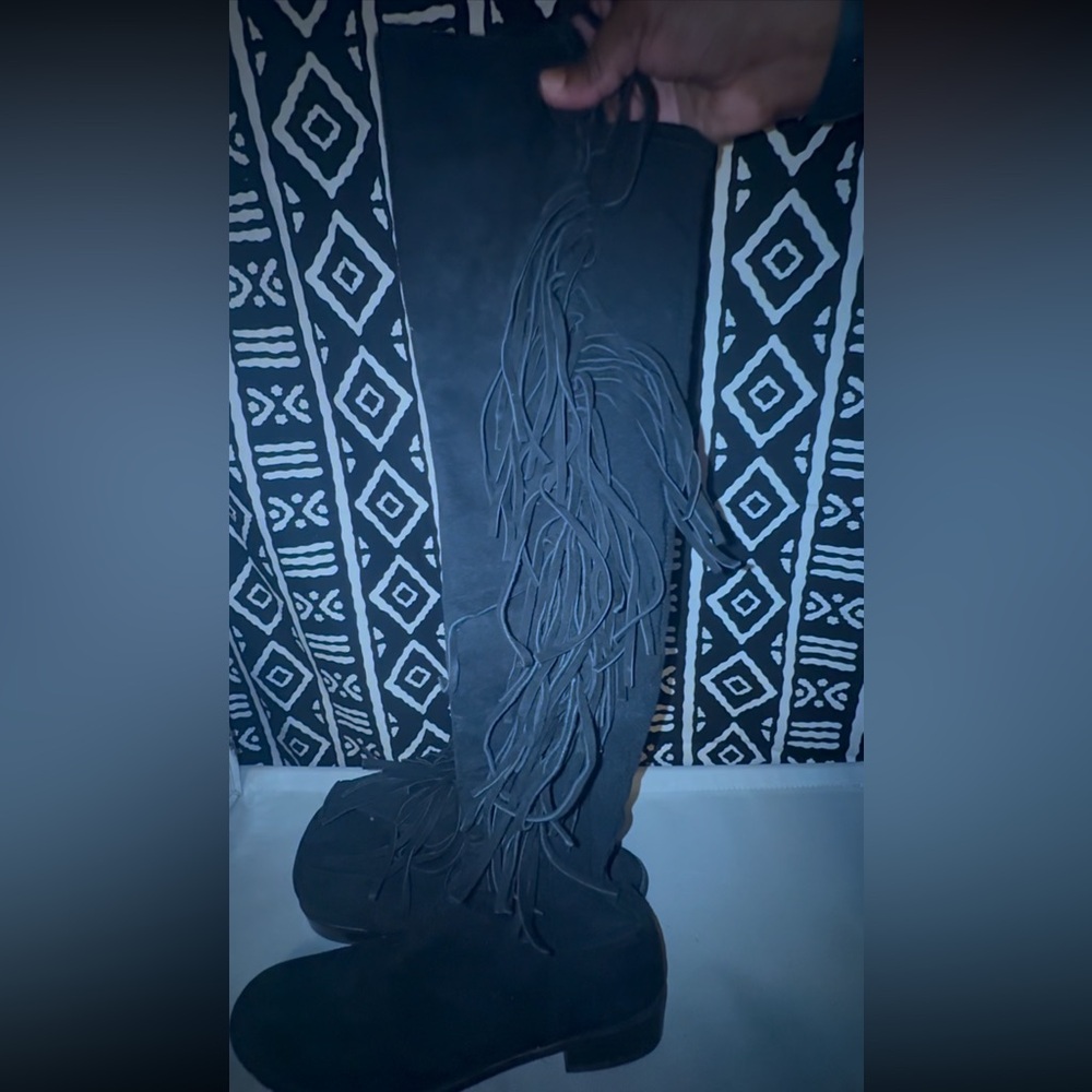 Stuart Weitzman fringe boot size 10